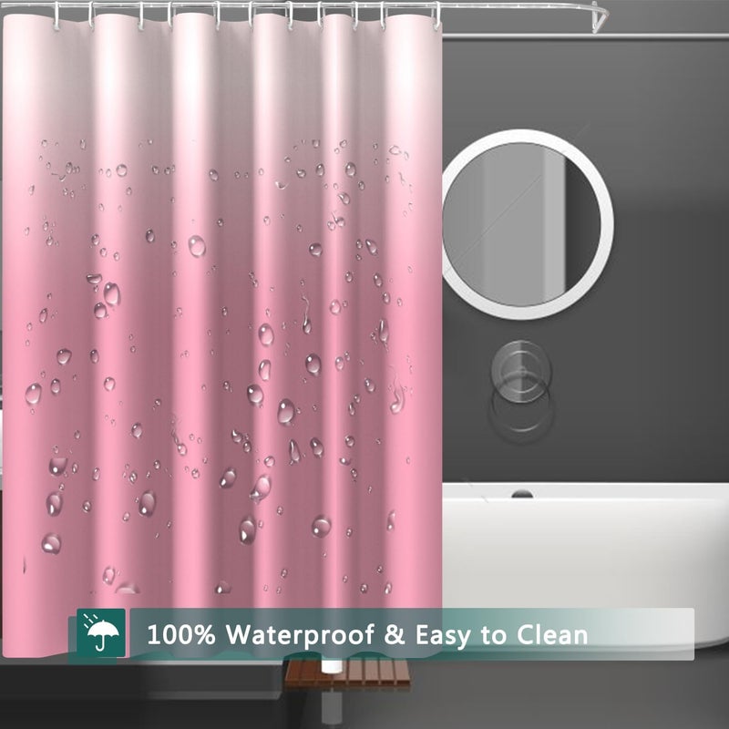 jssablo Shower Curtain Liner, 100% Waterproof Peva Shower Curtains with 3 Duty Heavy Bottom Magnets and 12 Rust Proof Grommets, 72x72 Weighted Shower Liner for Shower Stall, Bathtubs - Image 4